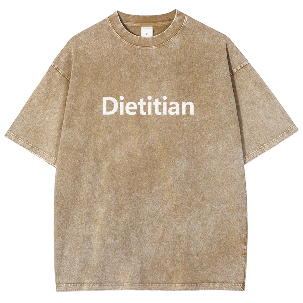 Dietitian Unisex Fit Washed T-Shirt-moweekender