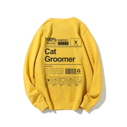 Cat Groomer Casual Crewneck Sweatshirt-moweekender