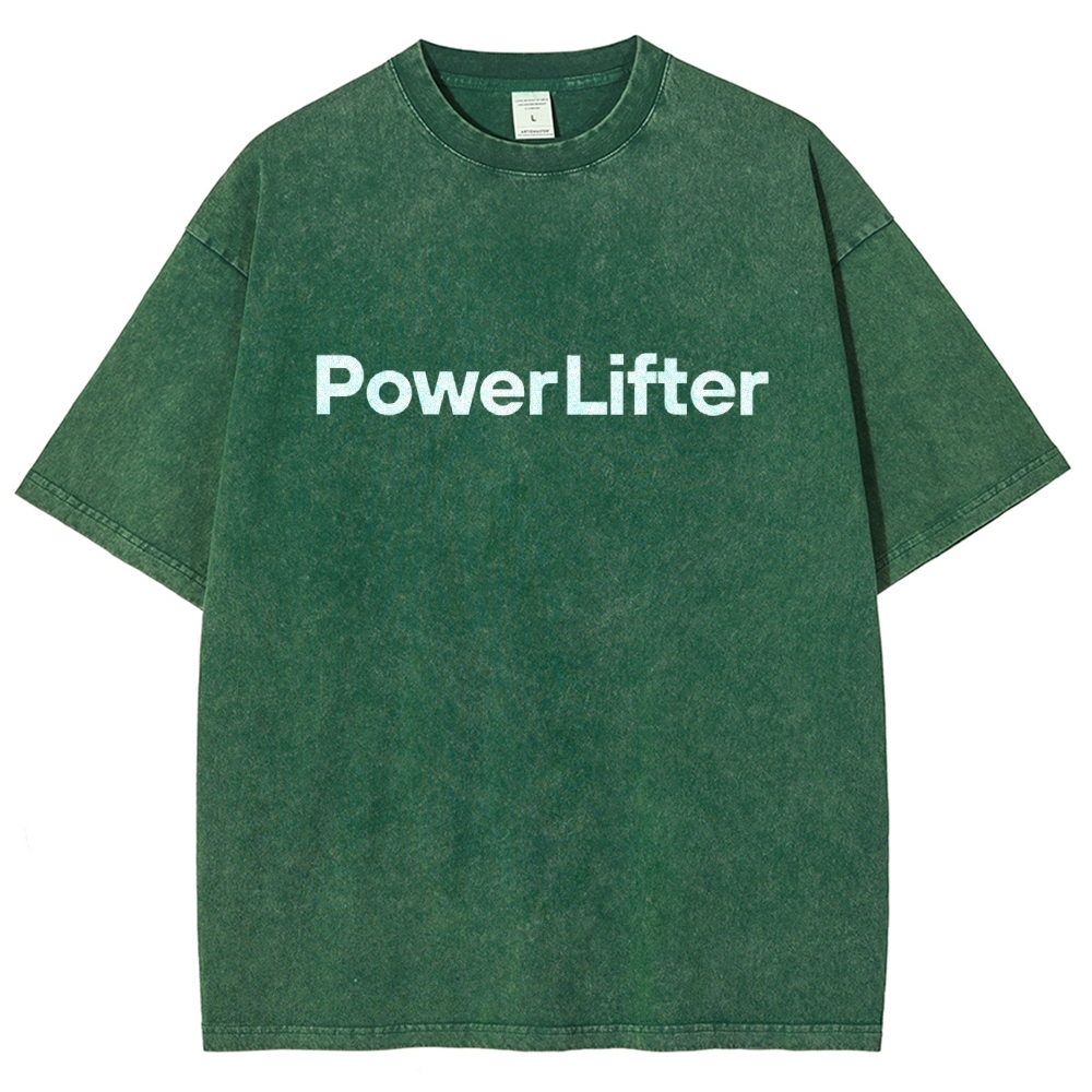 Power Lifter Washed T-shirt-moweekender