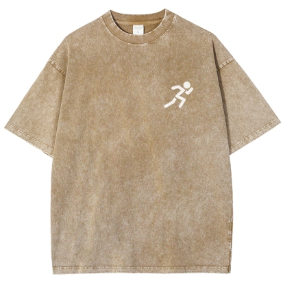 Marathon Runner Unisex Fit Washed T-Shirt