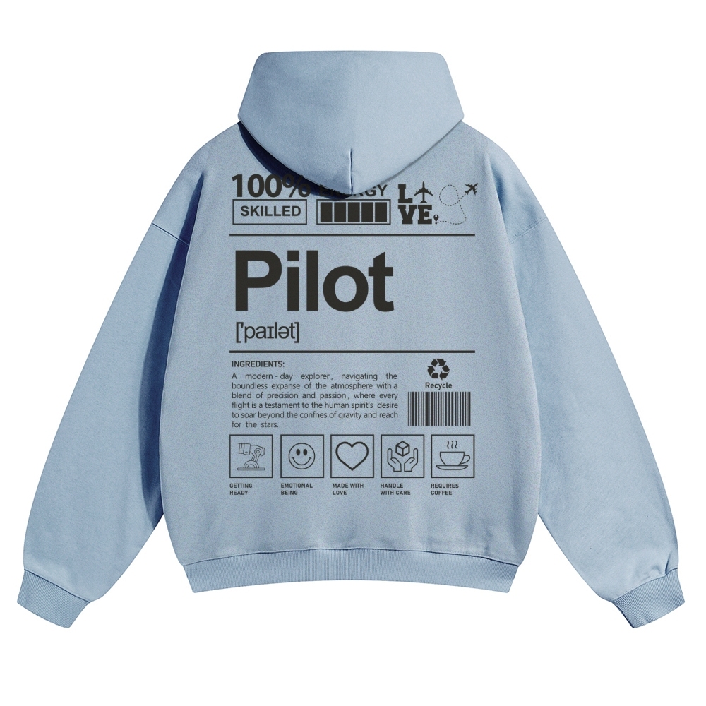 Pilot Solid Color Hoodie-moweekender