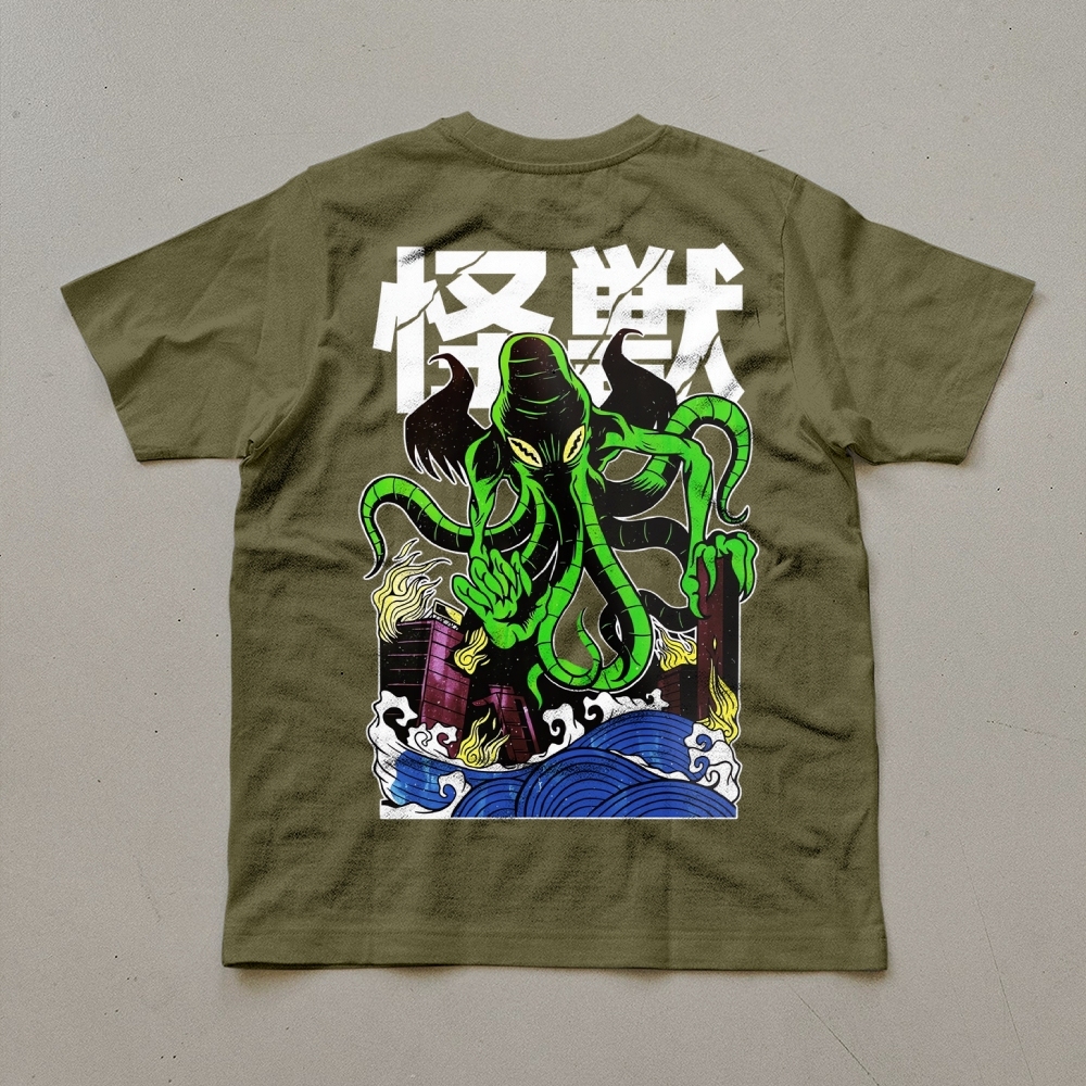 Octopus Monster Printed Unisex Prints T-Shirt-moweekender