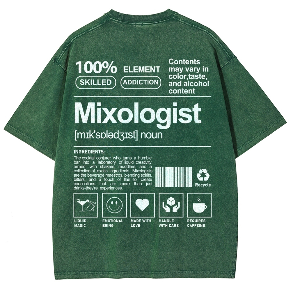 Mixologist Unisex Fit Washed T-Shirt-moweekender