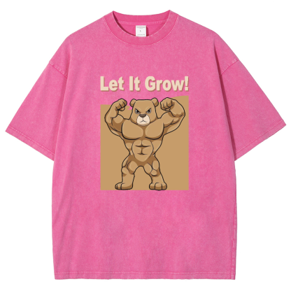 Let It Grow! Unisex Fit Washed T-Shirt-moweekender