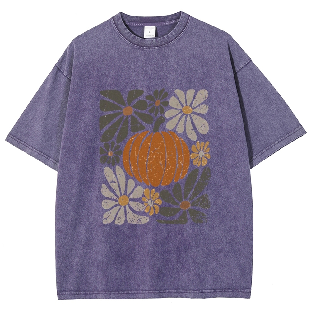 Flowers Unisex Fit Washed T-Shirt-moweekender