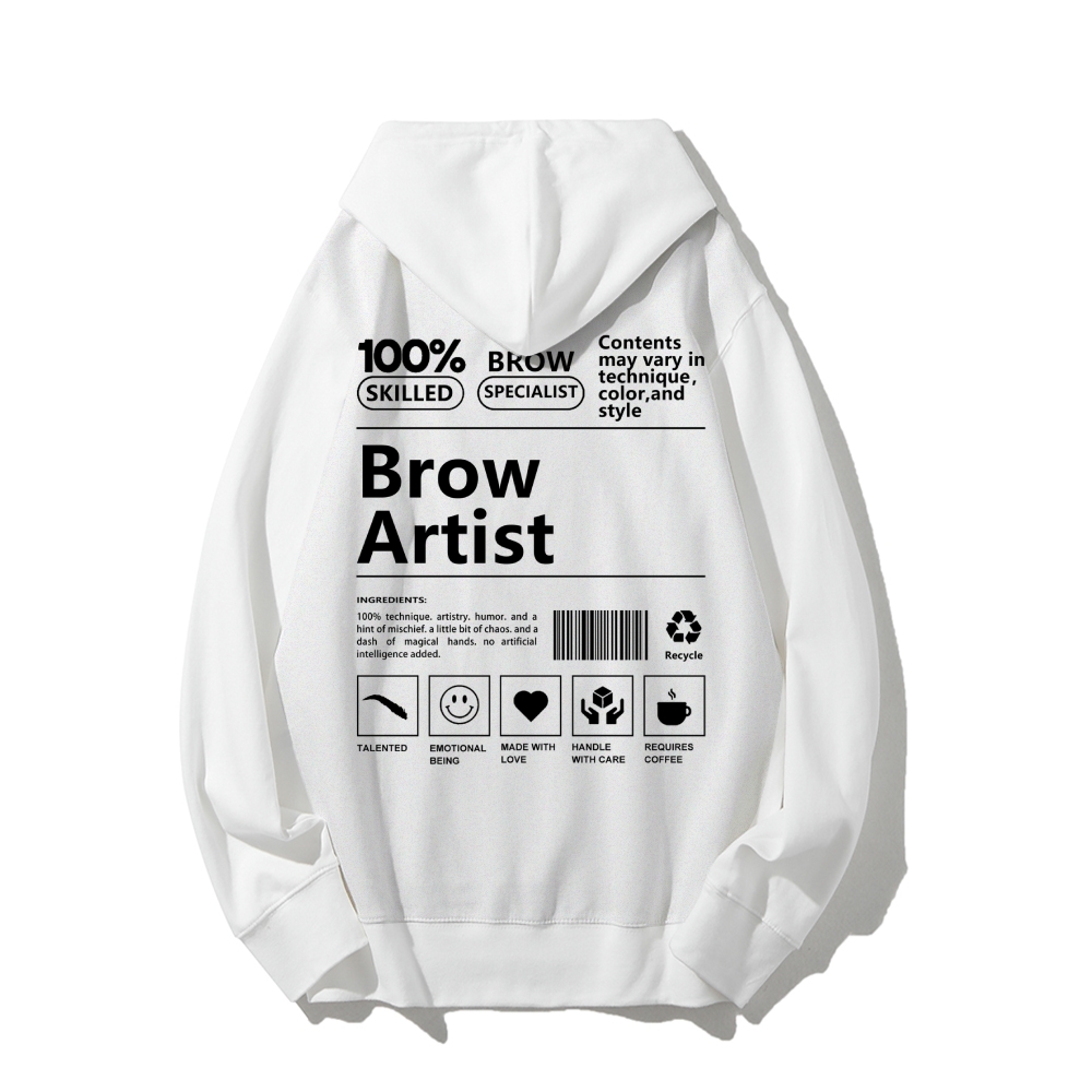 Brow Artist Casual Hoodie-moweekender