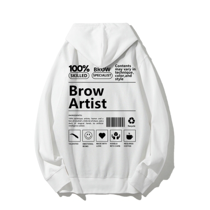 Brow Artist Casual Hoodie-moweekender