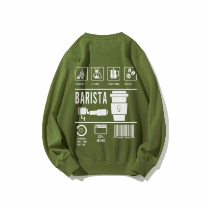Barista Casual Crewneck Sweatshirt-moweekender