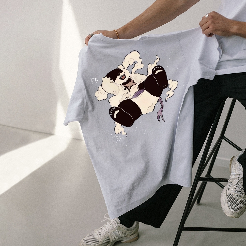 Panda Casual Pattern Unisex Prints T-Shirt-moweekender