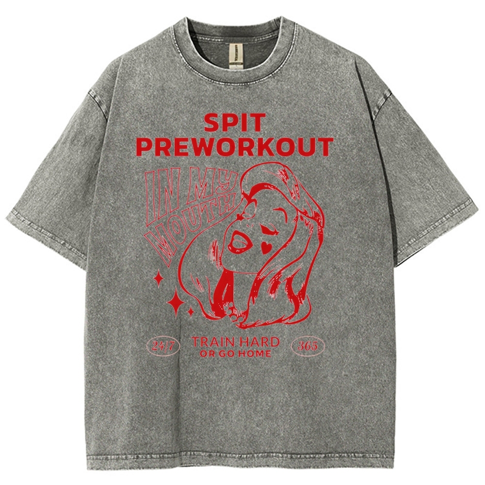 Spit Preworkout Vintage Snowflake Washed T-Shirt-moweekender