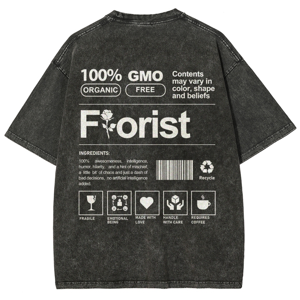 Florist Unisex Fit Washed T-Shirt-moweekender