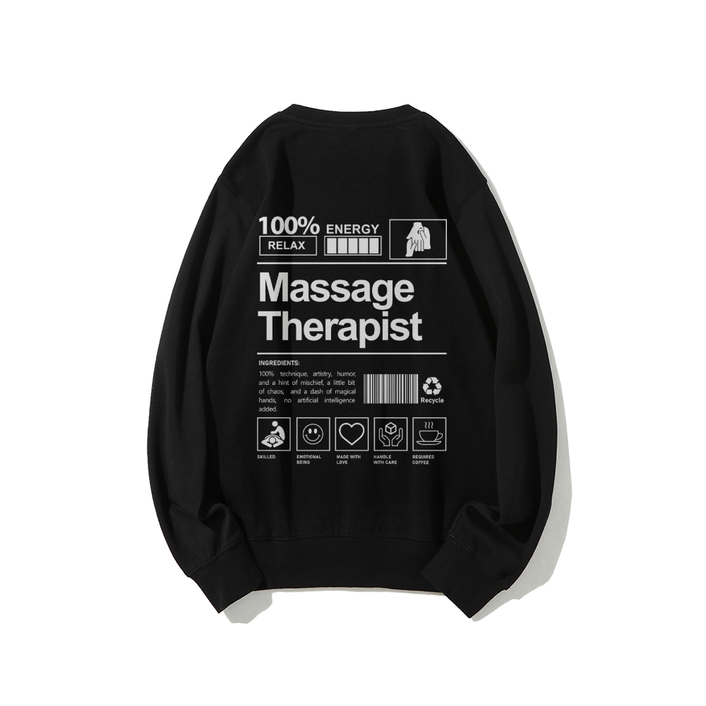 Massage Therapist Casual Crewneck Sweatshirt-moweekender