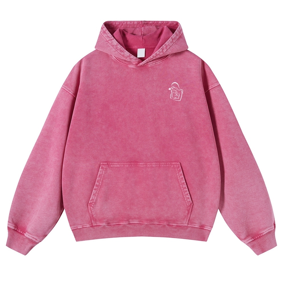 Mom Printed Vintage Washed Hoodie-moweekender