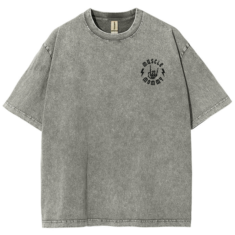 Muscle Mommy Unisex Fit Washed Oversized T-Shirt-moweekender