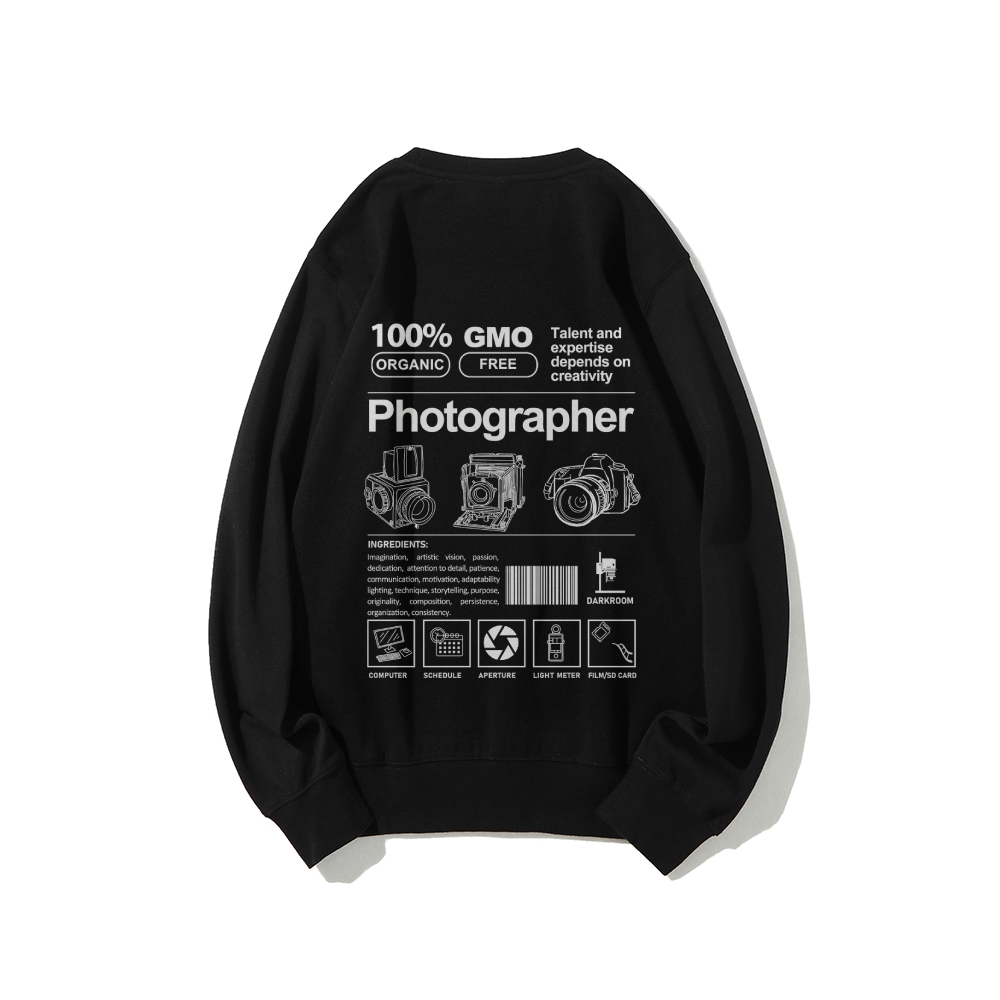 Photographer Casual Crewneck Sweatshirt-moweekender