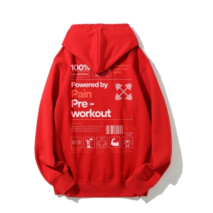 Powered By Pain Pre-Workout Casual Hoodie-moweekender
