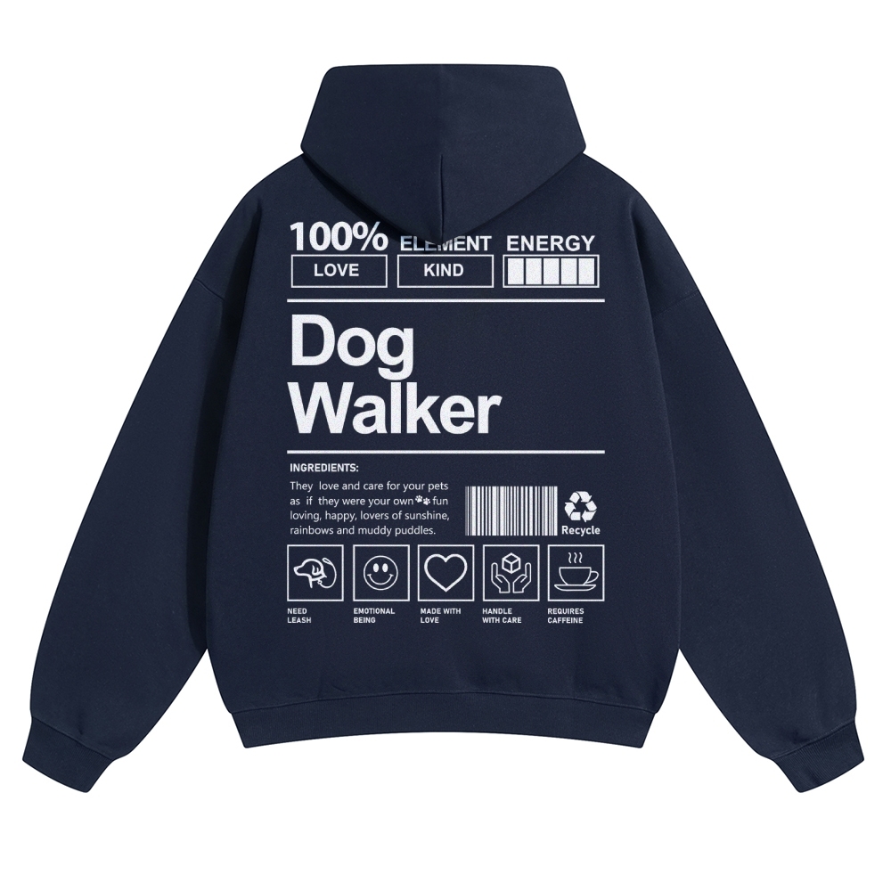 Dog Walker Unisex Casual Anime Print Hoodie-moweekender