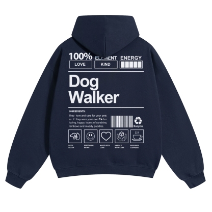 Dog Walker Unisex Casual Anime Print Hoodie-moweekender