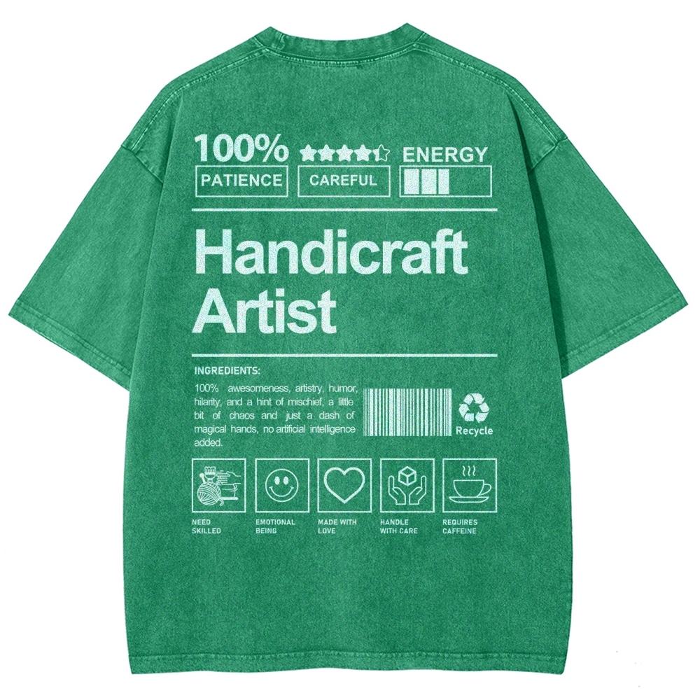 Handicraft Artist Unisex Fit Washed T-Shirt-moweekender