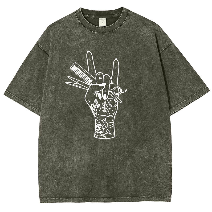 Hair Stylist Unisex Fit Washed T-Shirt-moweekender
