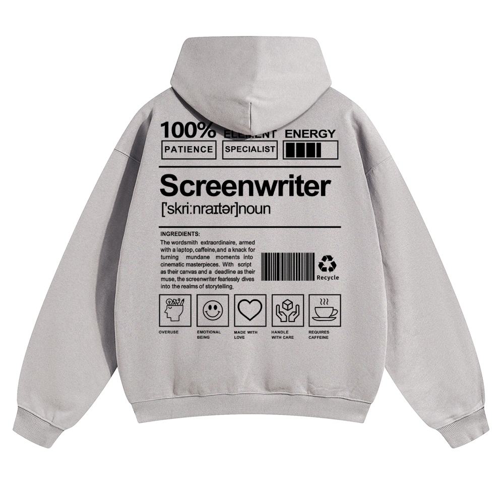 Screenwriter Unisex Casual Anime Print Hoodie-moweekender