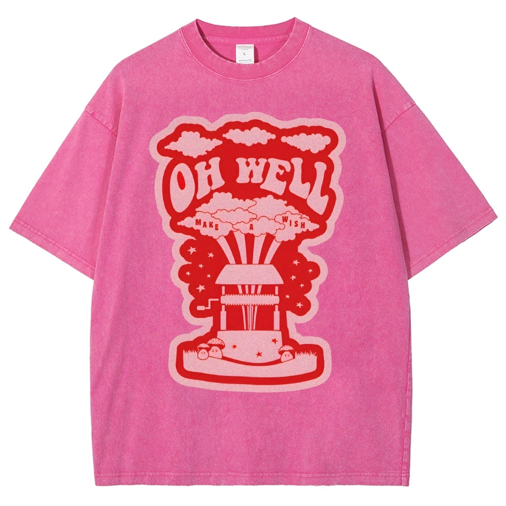 Oh Well Vintage Snowflake Washed T-Shirt-moweekender