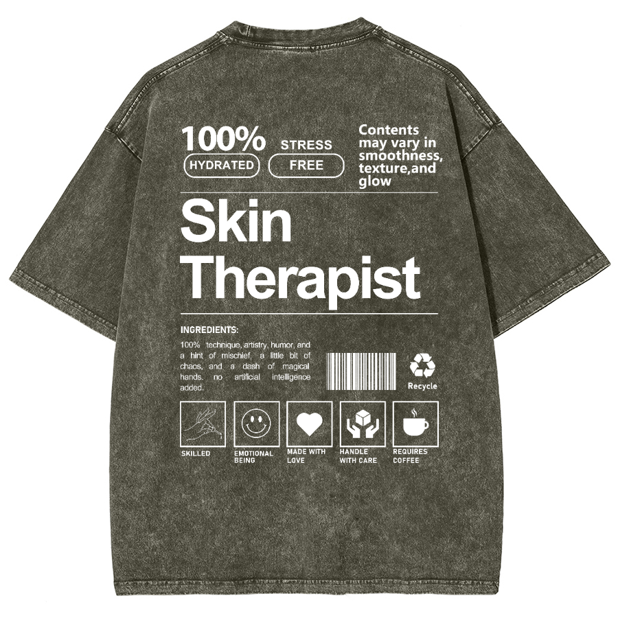 Skin Therapist Unisex Fit Washed T-Shirt-moweekender