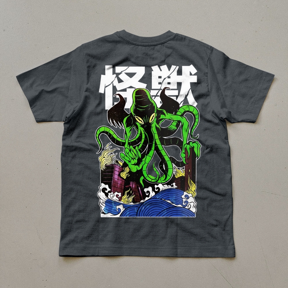 Octopus Monster Printed Unisex Prints T-Shirt-moweekender