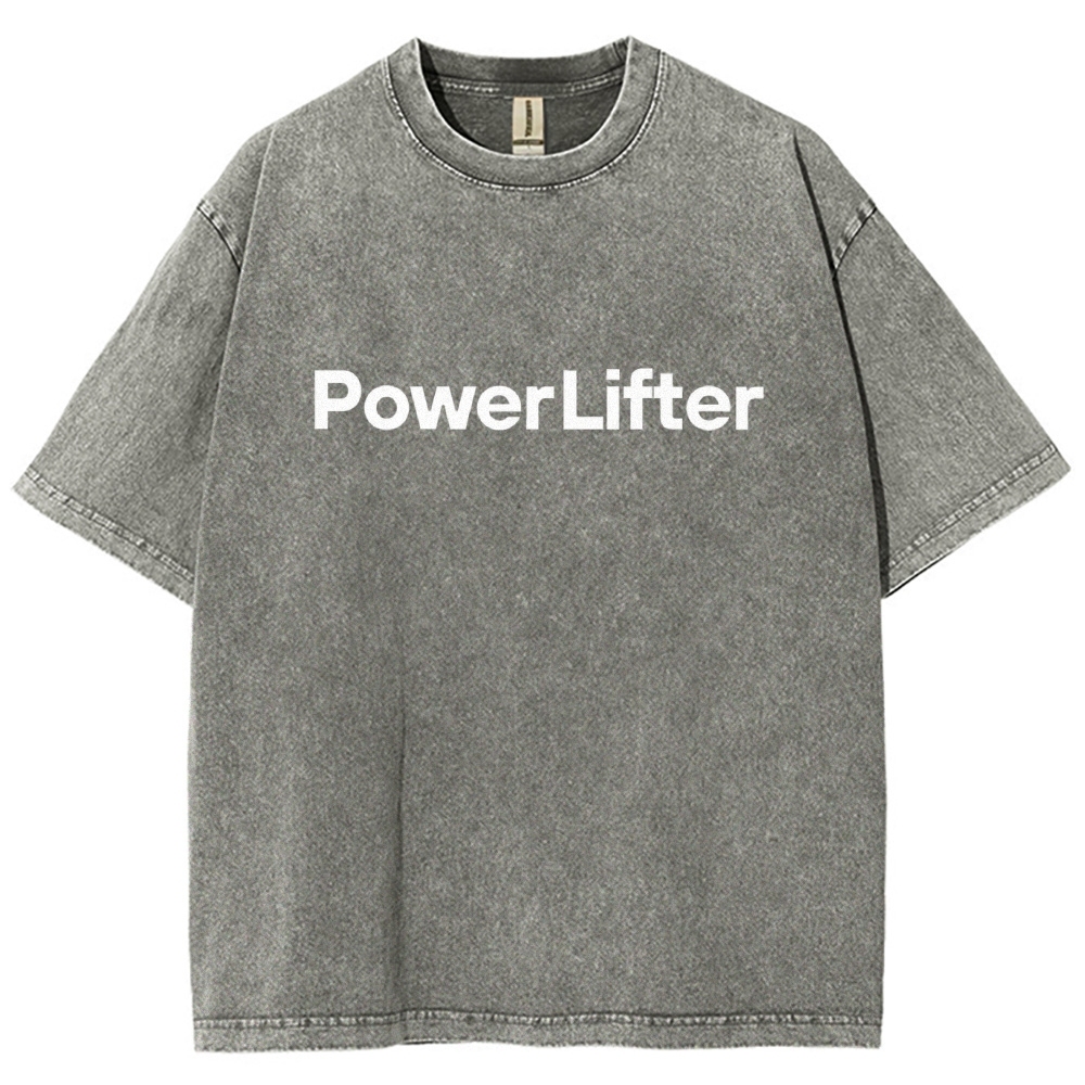 Power Lifter Washed T-shirt-moweekender