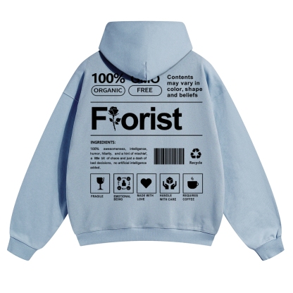 Florist Pattern Unisex Casual Anime Print Hoodie-moweekender