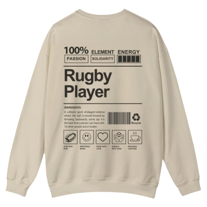 Rugby Player Casual Crewneck Sweatshirt-moweekender