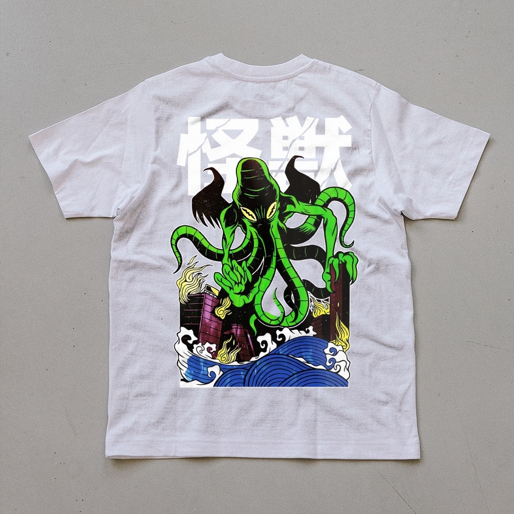 Octopus Monster Printed Unisex Prints T-Shirt-moweekender