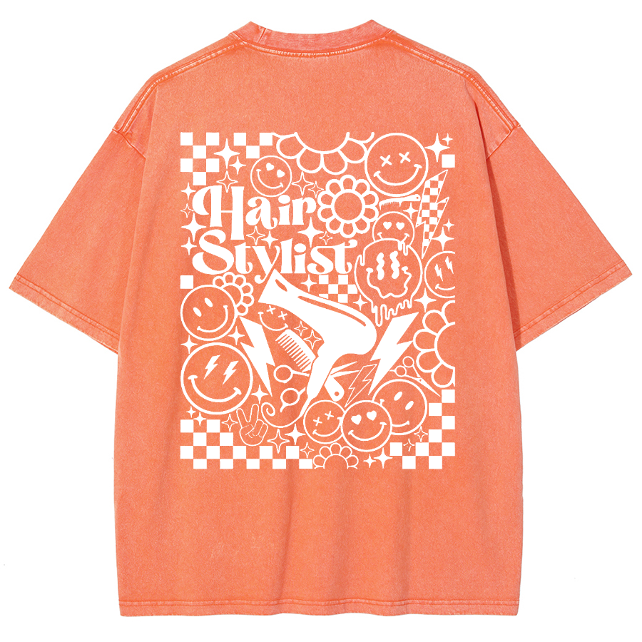 Hair Stylist Unisex Fit Washed T-Shirt-moweekender