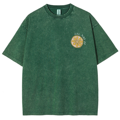 Fruit Of The Spirit Vintage Snowflake Washed T-Shirt-moweekender