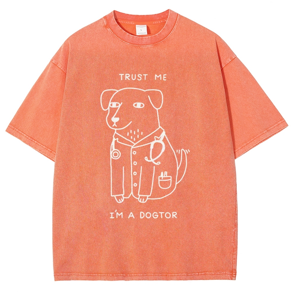 Pet Doctor Unisex Fit Washed T-Shirt-moweekender