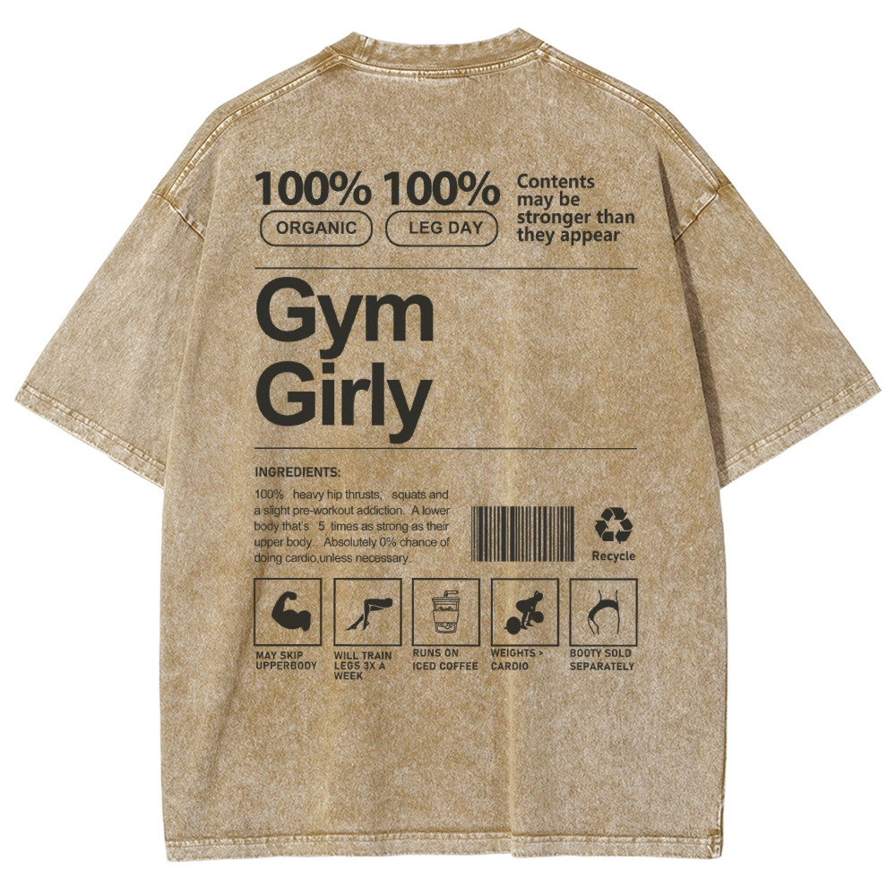 Gym Girly Washed Oversized T-Shirt