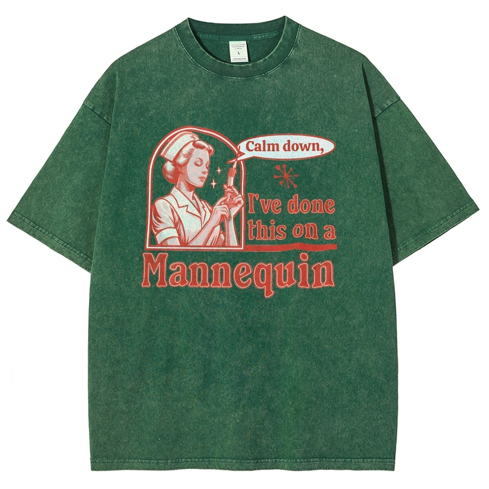 Nurse Unisex Fit Washed T-Shirt-moweekender