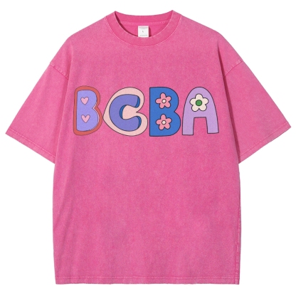 BCBA Board certified behavior analyst Unisex Fit Washed T-Shirt-moweekender