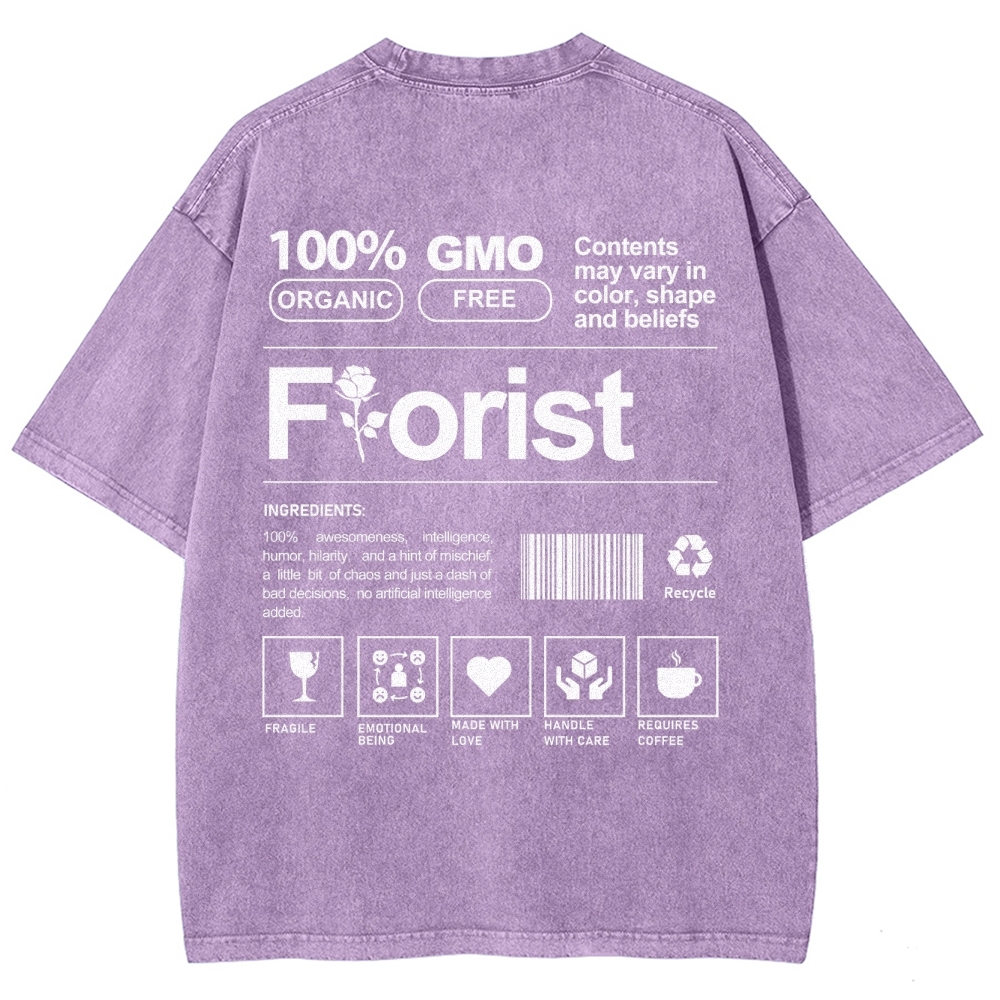 Florist Unisex Fit Washed T-Shirt-moweekender