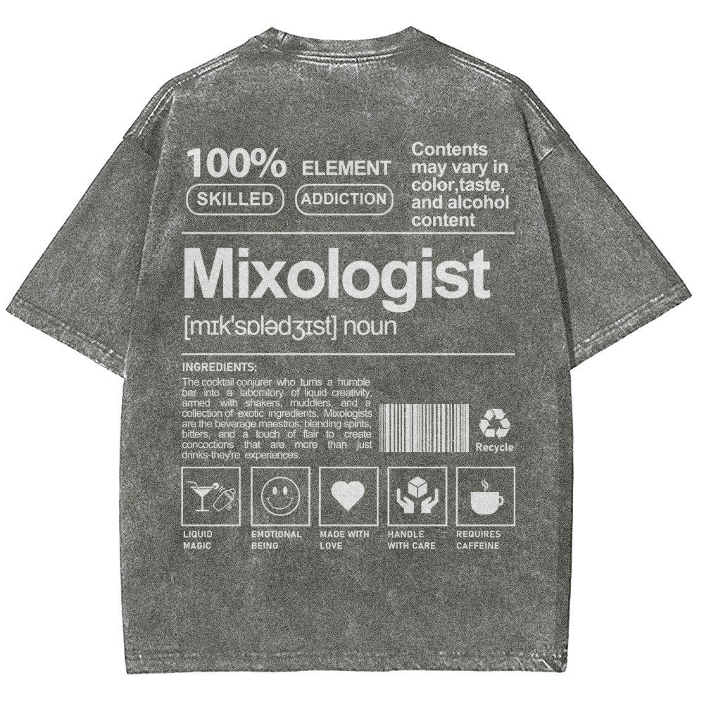 Mixologist Unisex Fit Washed T-Shirt-moweekender