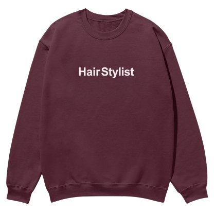 Hair Stylist Pattern Crew Neck Sweatshirt-moweekender
