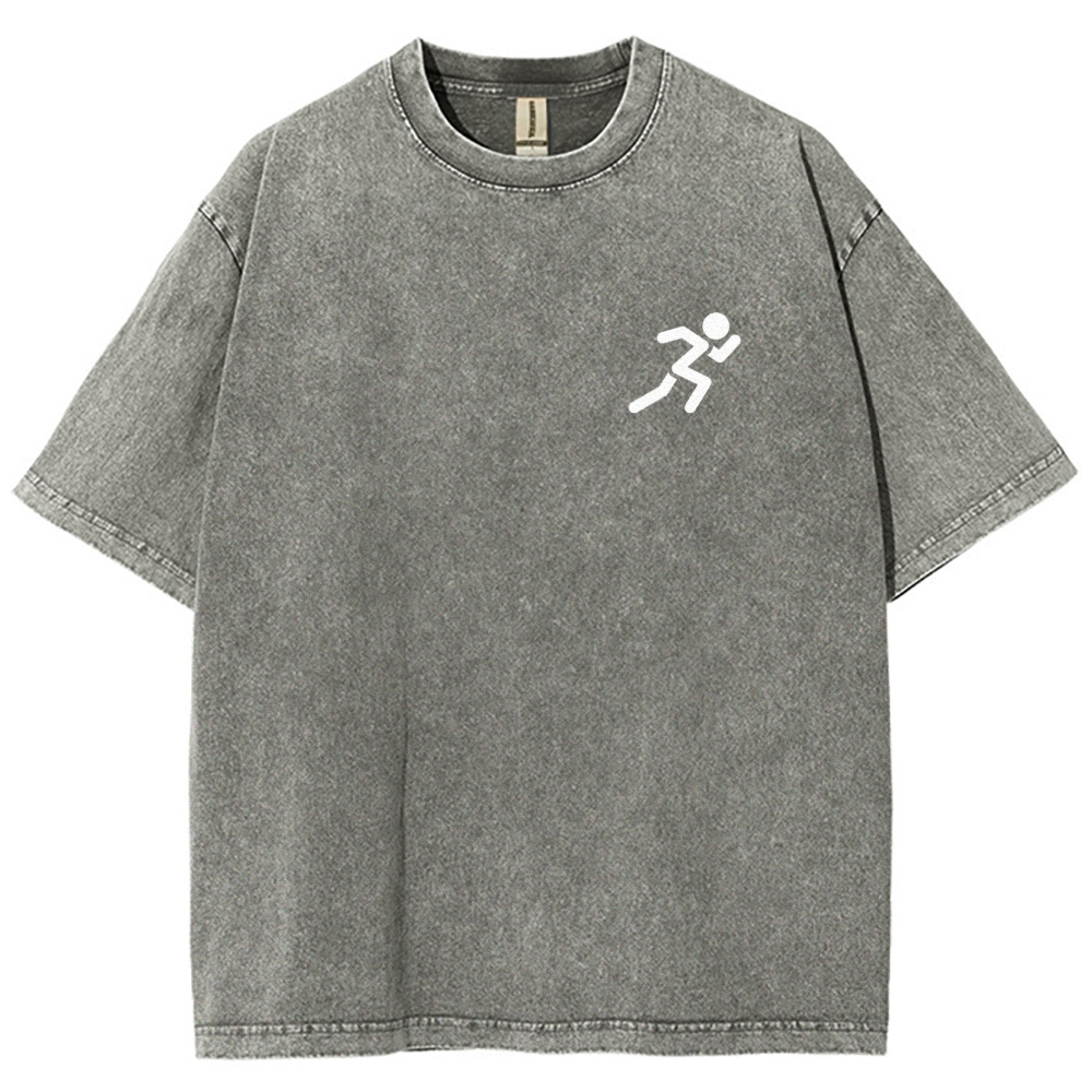 Marathon Runner Unisex Fit Washed T-Shirt