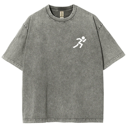 Marathon Runner Unisex Fit Washed T-Shirt