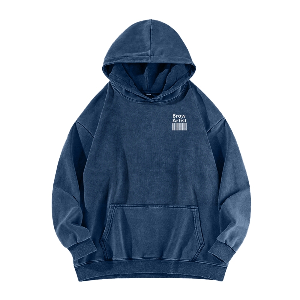Brow Artist Casual Washed Hoodie-moweekender