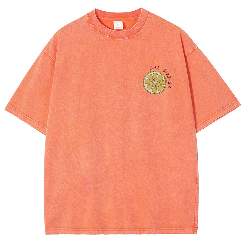 Fruit Of The Spirit Vintage Snowflake Washed T-Shirt-moweekender