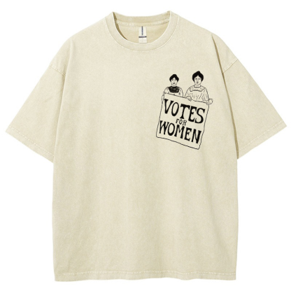 Vote Women Vintage Snowflake Washed T-Shirt-moweekender