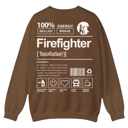 Firefighter Casual Crewneck Sweatshirt-moweekender