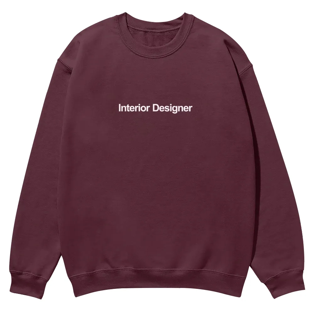 Interior Designer Printed Crew Neck Sweatshirt-moweekender