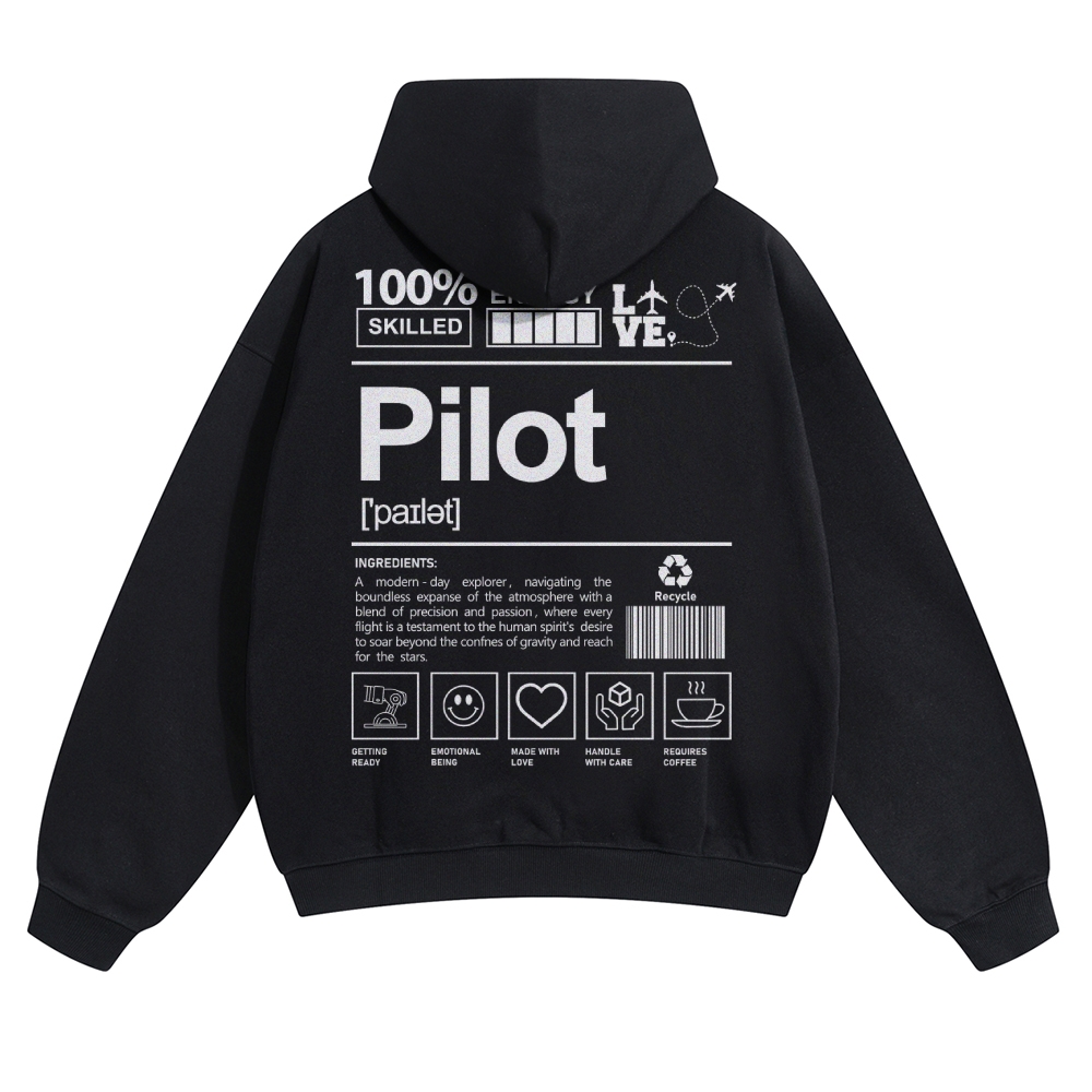 Pilot Solid Color Hoodie-moweekender