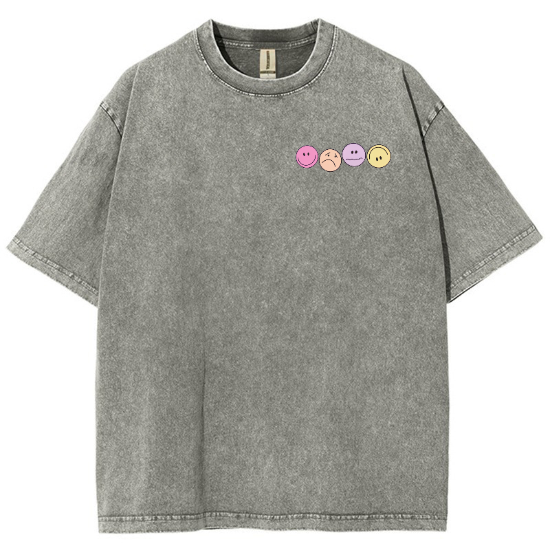 It's Okay To Feel All The Feelings Vintage Snowflake Washed T-Shirt-moweekender
